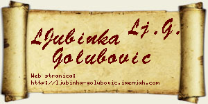 LJubinka Golubović vizit kartica